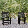 Flash Furniture Black All-Weather Outdoor Rocking Chair, 2PK 2-LE-HMP-2002-110-BK-GG